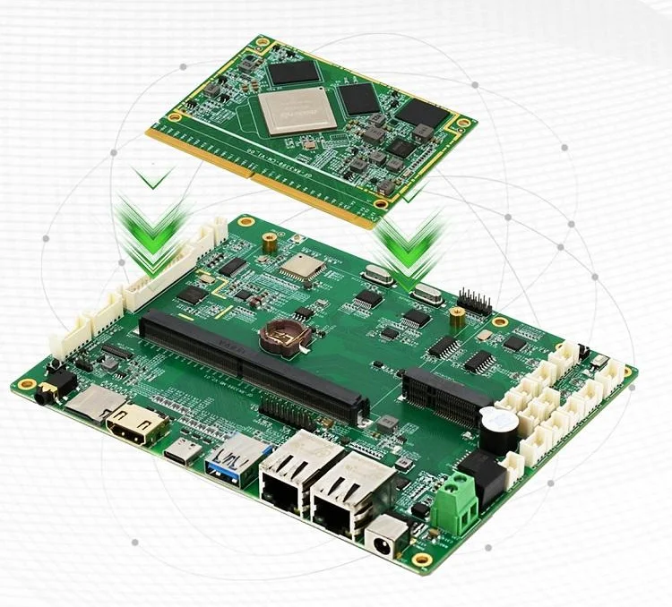 Industrial Motherboard Embedded Board rk3399 Arm Six Core, Mali-T860 GPU, 2GB LPDDR4, 8GB eMMC