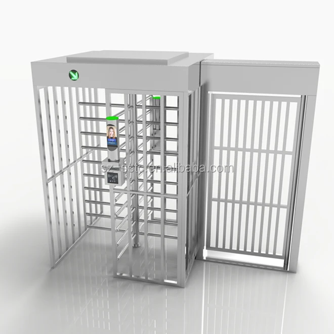 Anti-pinch One Door & Two Door Access Prison Security RFID Card and Fingerprint Access Control Dome Full Height turnstile Gates