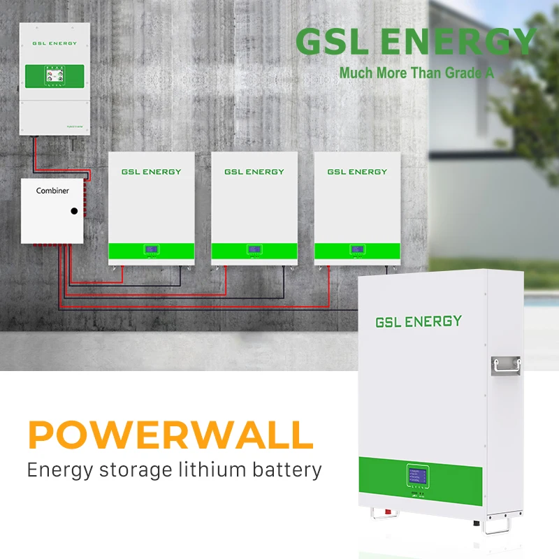 GSL Energy 48 В 100ah/200ah настенный Гибридный аккумулятор для домашнего хранения 10 кВтч 100% связи поставка с фабрики в Китае