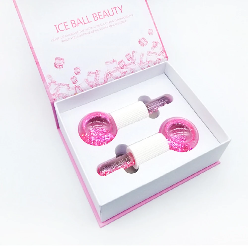 
Beauty Ice Hockey Energy Beauty Crystal Ball Facial Cooling Ice Globes Water Wave Face and Eye massage Skin Care 