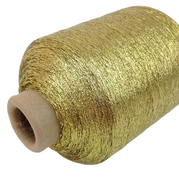 
CQ China supplier 100D/130TPM High Tenacity Polyester Metallic Yarn for Weaving 