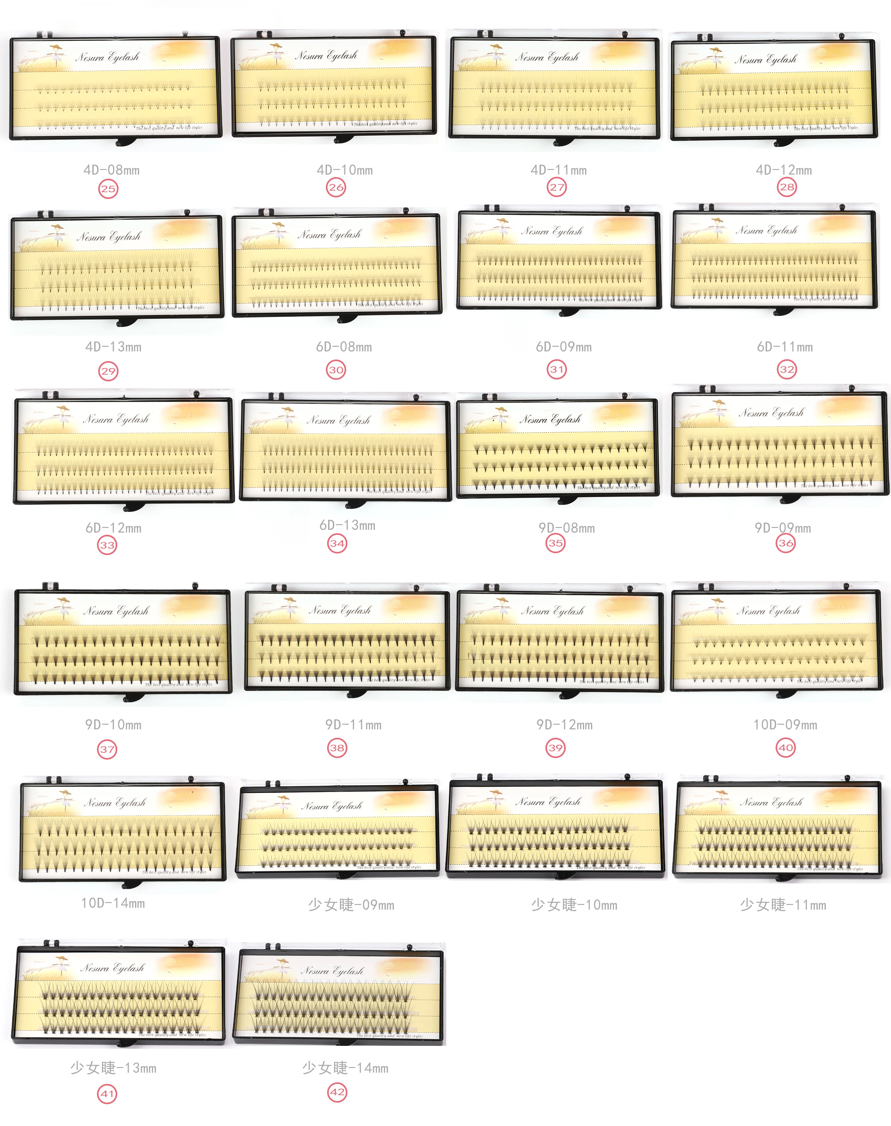 Eyelash Extension Premade Volume Fans 3d 4d 5d 6d 0.05 Lash Tray Premade Pre Made Long Stem Lash Extension Fans