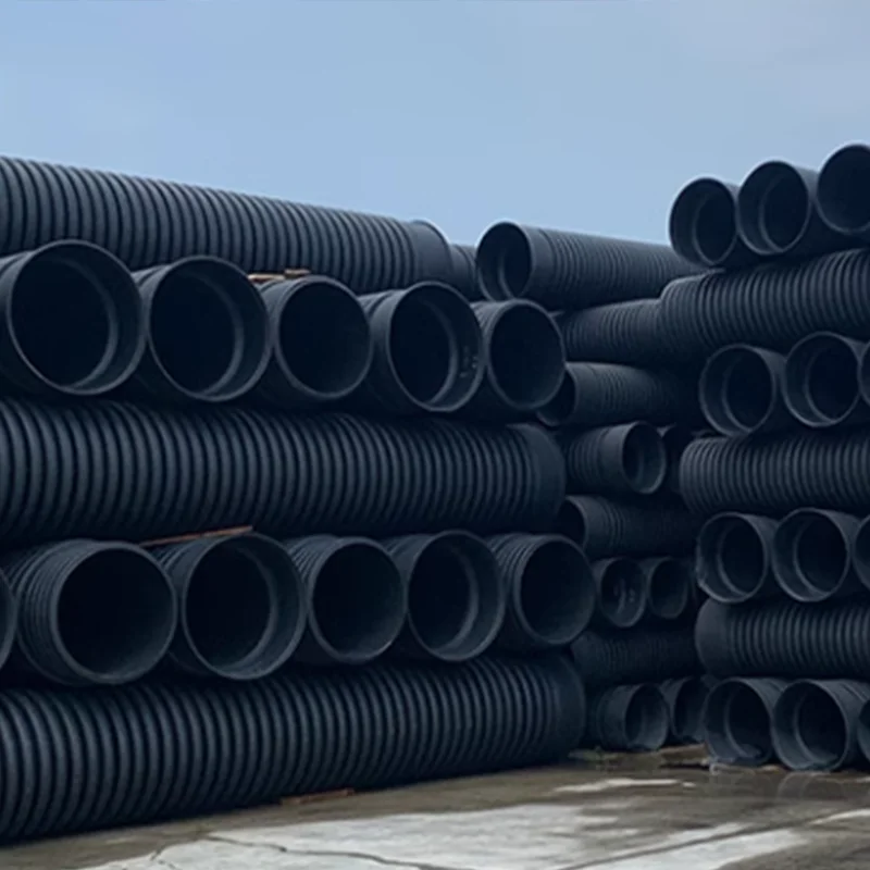 High Quality 50mm Double Wall Corrugated HDPE round Pipe 2.5 Inch HDPE Drainage and Water Pipe