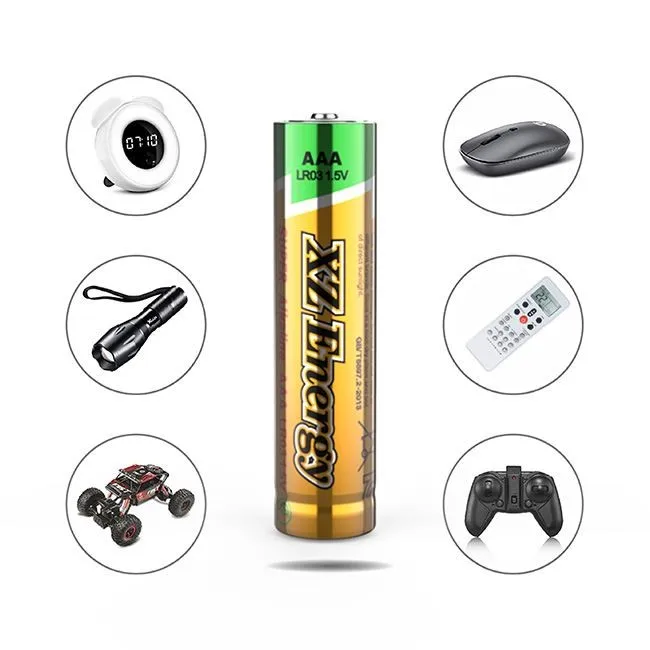 XZEnergy LR03 AAA Alkaline Batteries - 1.5V Non-Rechargeable Triple A Batteries for Remotes and Digital Devices