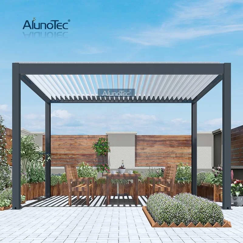 AlunoTec PergoLux Gazebo Roofing Canopy Cover Easy Install Louvered Pergola