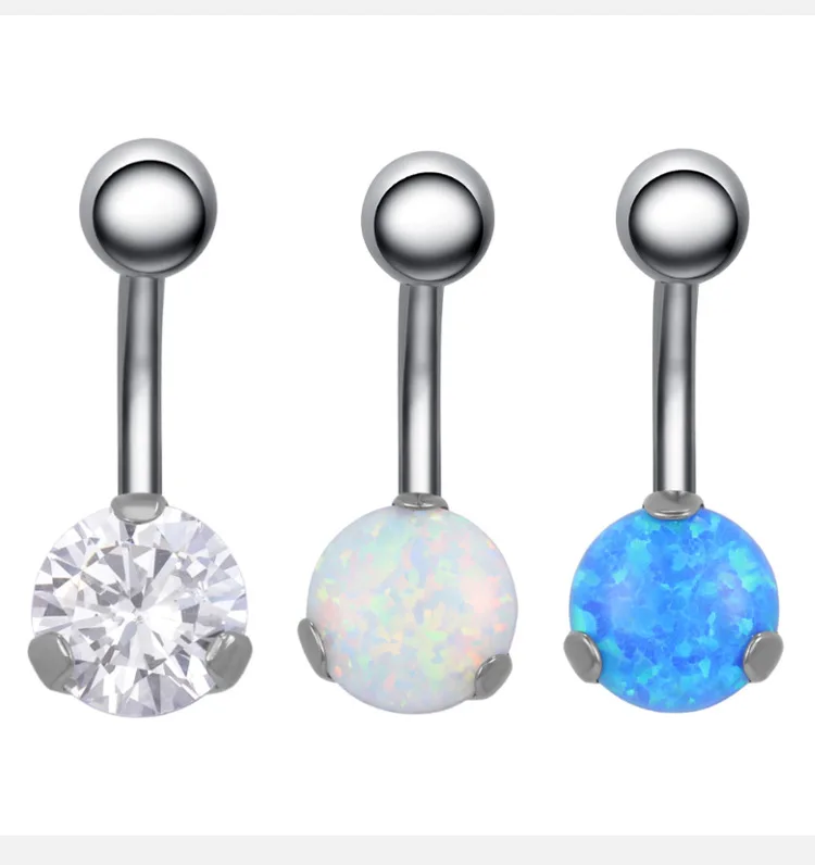 14G Astm F136 Titanium G23 Body Jewelry Double Gem Piercing Titanium jewelry