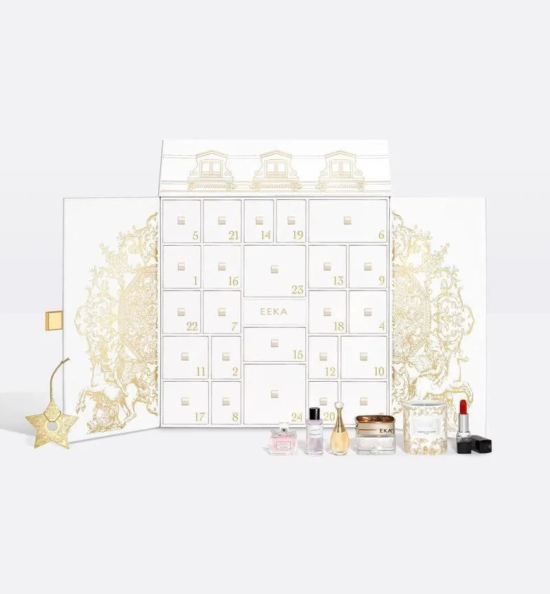 Drawer Makeup Skincare Advent Calendar Box Packaging Double Door Custom Brand Perfume Lipstick Christmas Calendar 24 Box