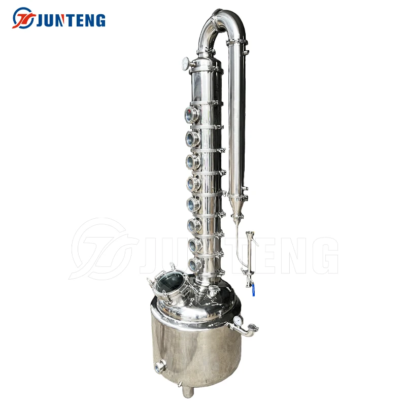 Sanitary stainless steel 100L-200L alcohol distillation micro industrial distillery equipment home alcohol distiller
