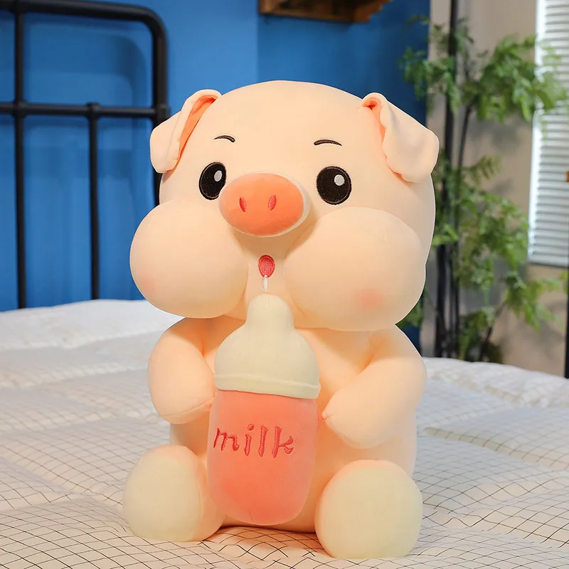 custom kawaii big custom plush bottle piggy toy baby christmas soft cute pig fat plush toy doll pillow plush toys