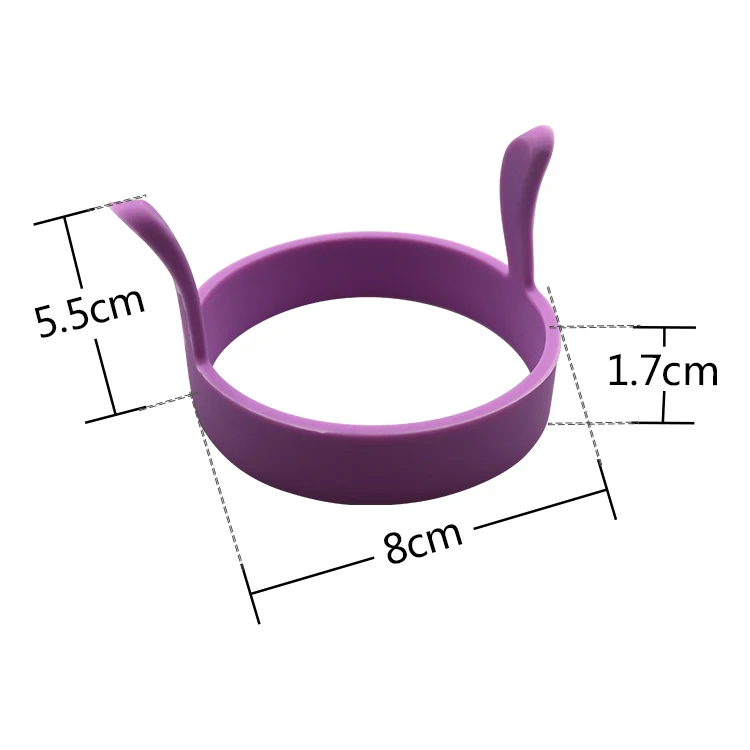Highly Quality Kitchen Tools Non Stick Round Shape Egg Mold Ring With Silicone Handle Household Egg Frying Rings