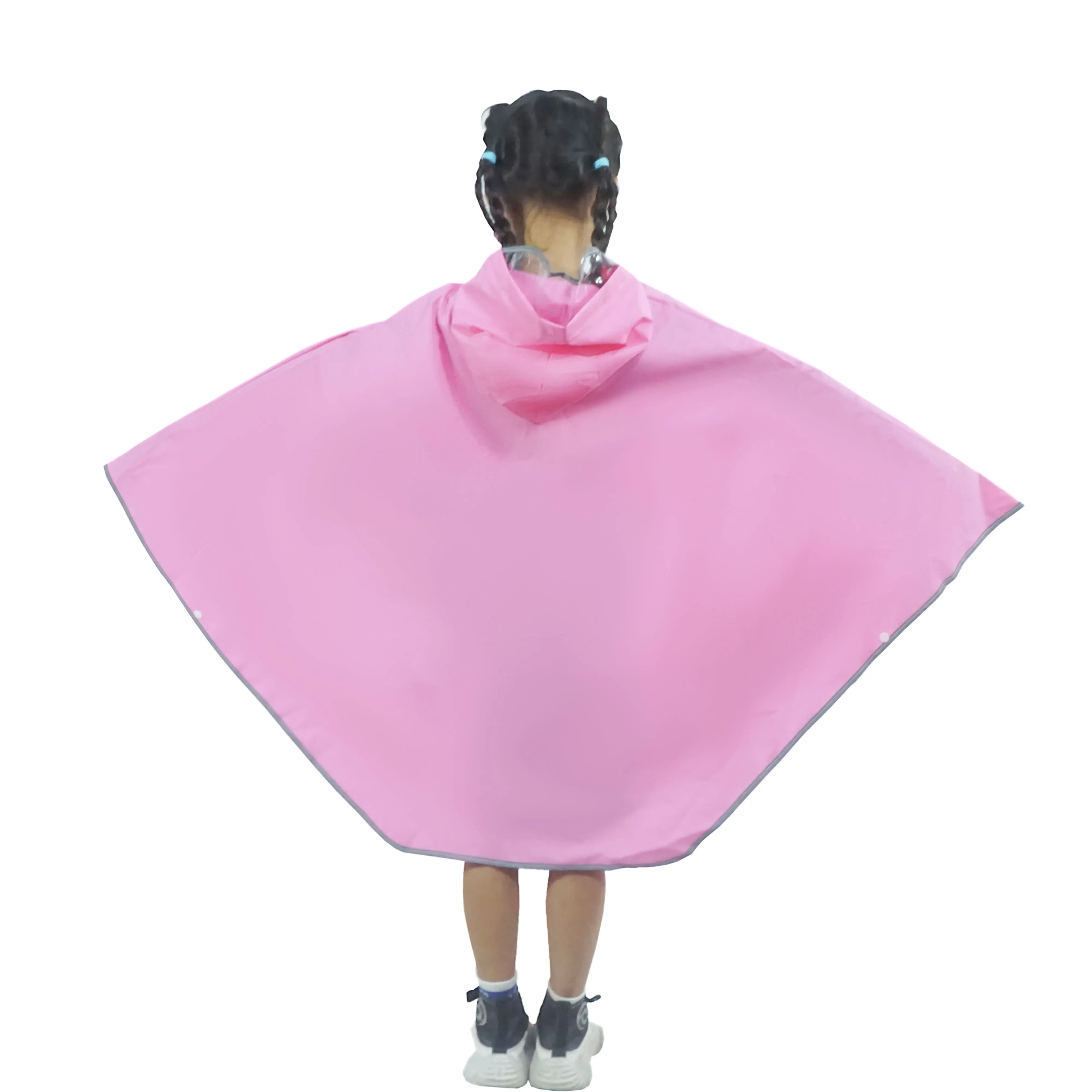 Casual monochrome waterproof raincoat EVA PVC poncho for children rainwear