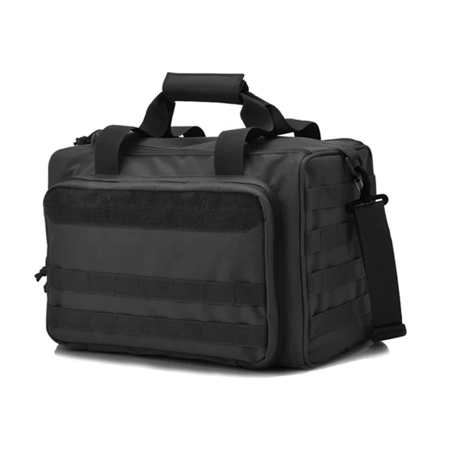 Multi-pockets Deluxe Range Duffle Bags Black, Tactical Shooting Range Bag