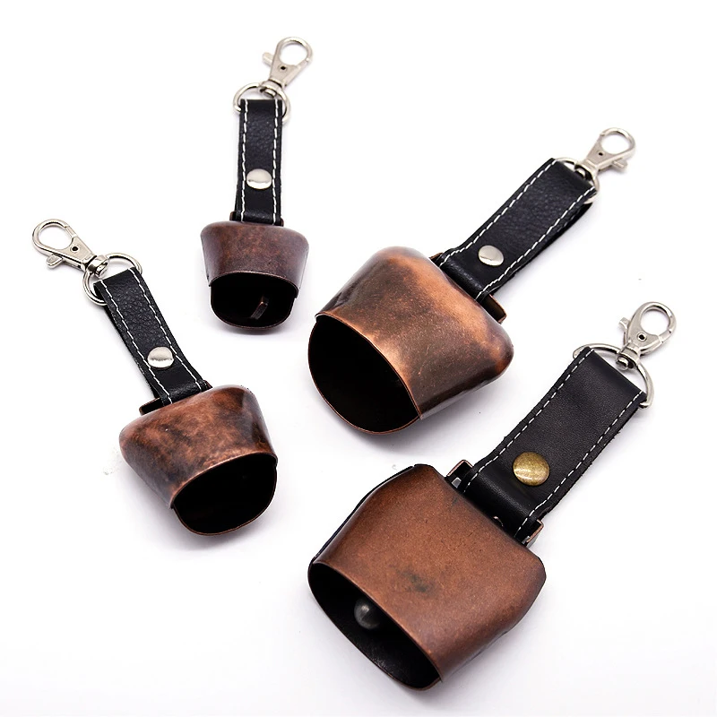 Outdoor sports accessories jewelry rotating buckle magnetic ribbon metal retro style cow bell riding bell