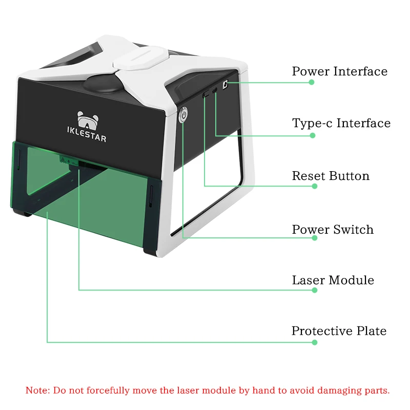 DIY Mini 3W Laser Engraver Portable Desktop Laser Engraving Machine Laser Cutter Tool for Wood Paper Logo Design for Beginners