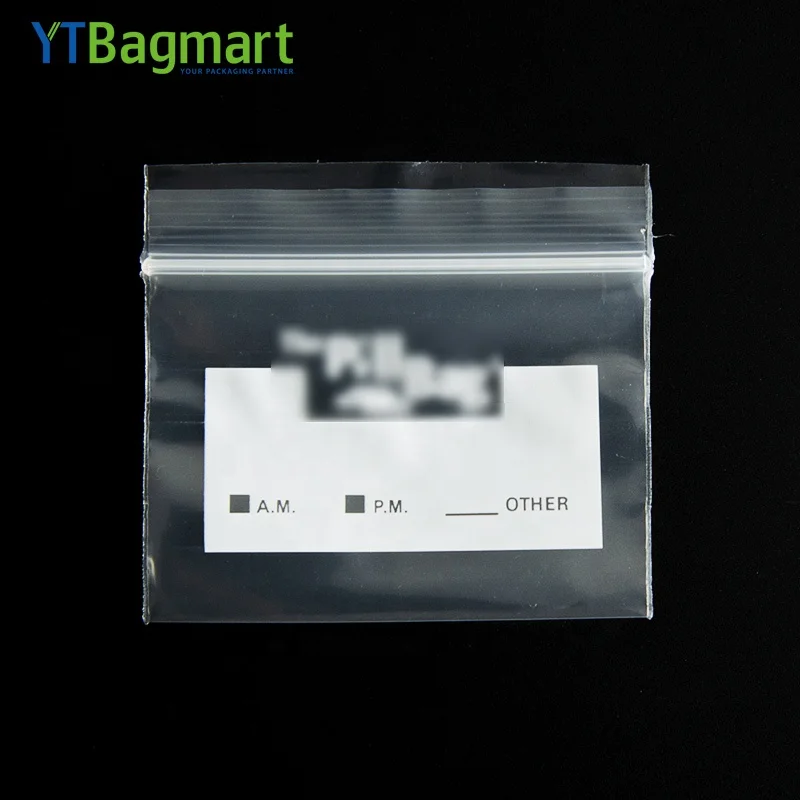 
Manufacturers Custom Pill Storage Packaging Bags Plastic Pe Medicine Zip Lock Bag For Lab Hospital 