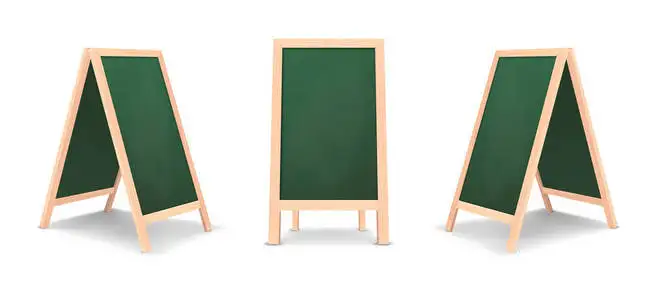 A-Frame Chalkboard Signs Double Sided Wooden Chalkboard With Stand Pavement Promotion Blackboard