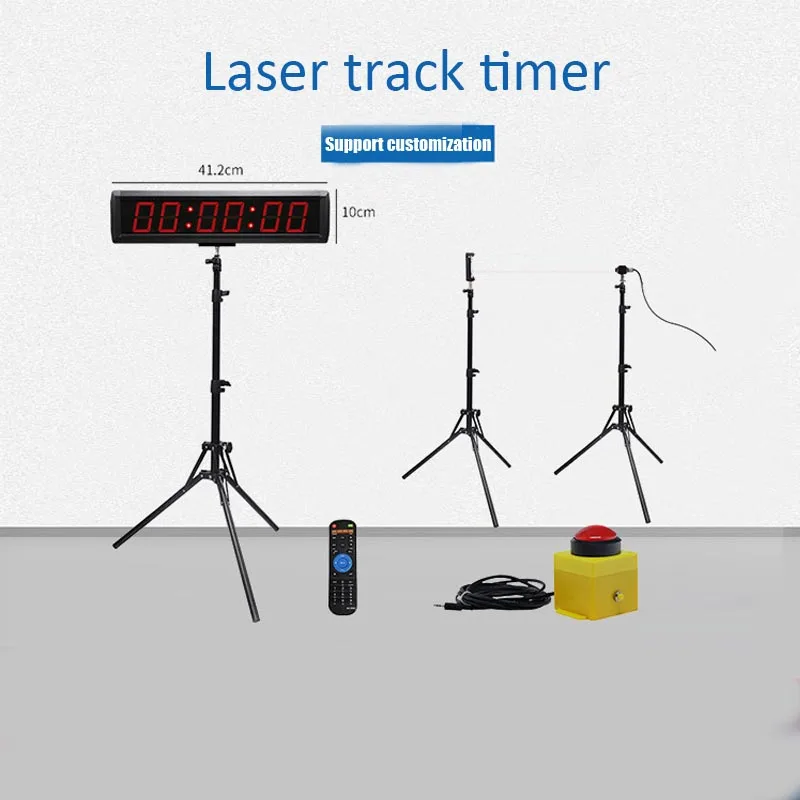 Wireless Laser Timing System for 4 Tracks Competitions Record The Time of Each Track Outdoor Lap Racing Timer Race Running Timer