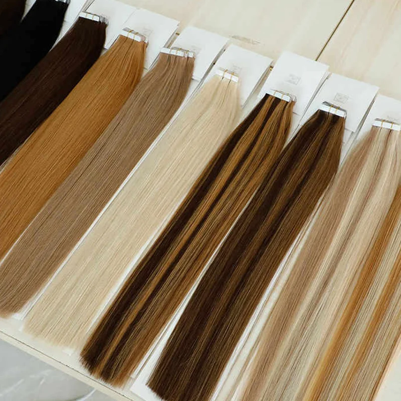 YADING Wholesale European Russian Luxury Remy Virgin Human Tape In Hair Extensions