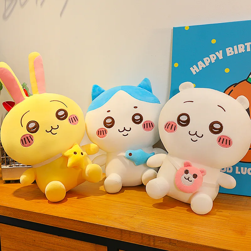 Оптовая продажа плюшевая игрушка Kawaii Chikawa с мультяшным рисунком Hachiware Usagi стоящая кукла аниме милая мягкая подушка