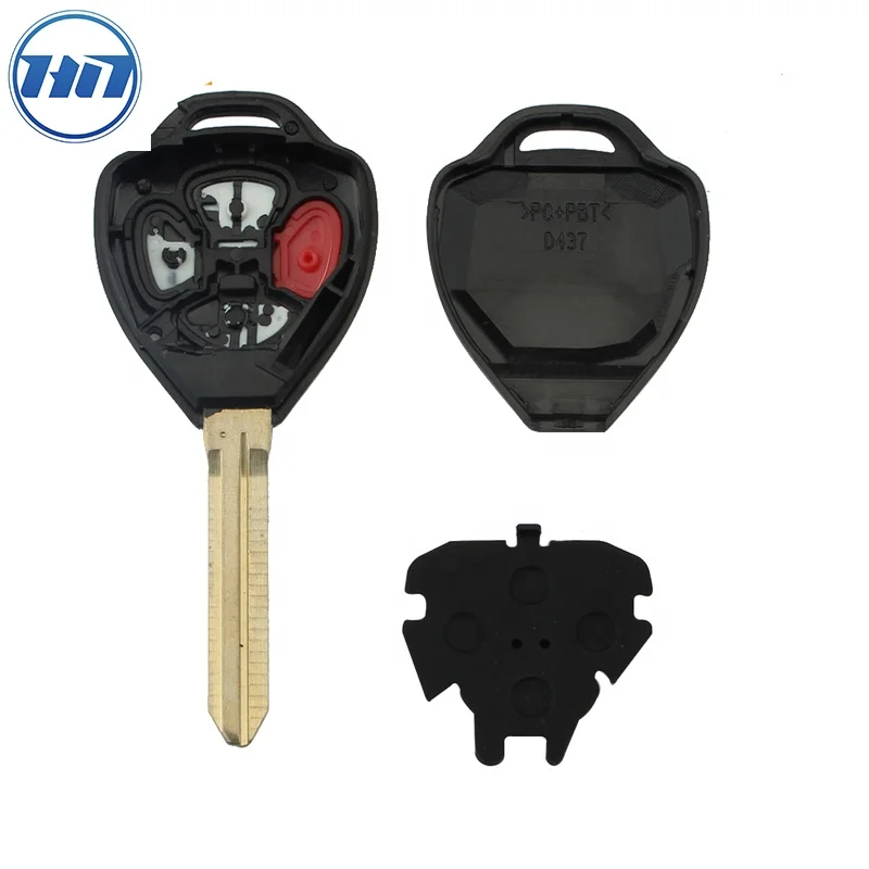 toy43  4 Buttons  Remote Car Key Fob Blank Key S-hell Case for T oyota with Panic Buttons