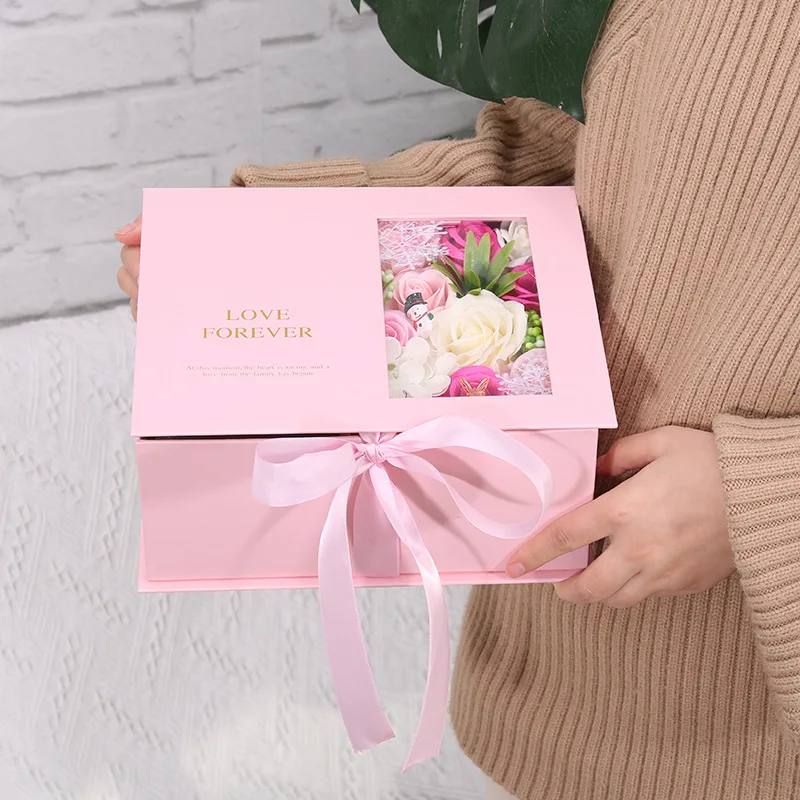 Wholesale Christmas Gift Soap Rose  Flower Gift Box For Friend