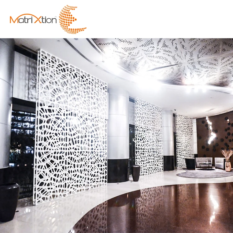 Screen Partition Decorative Room Divider Screen Panel Metal Customized Laser Cut Outdoor Indoor Aluminum American Modern Mig-29
