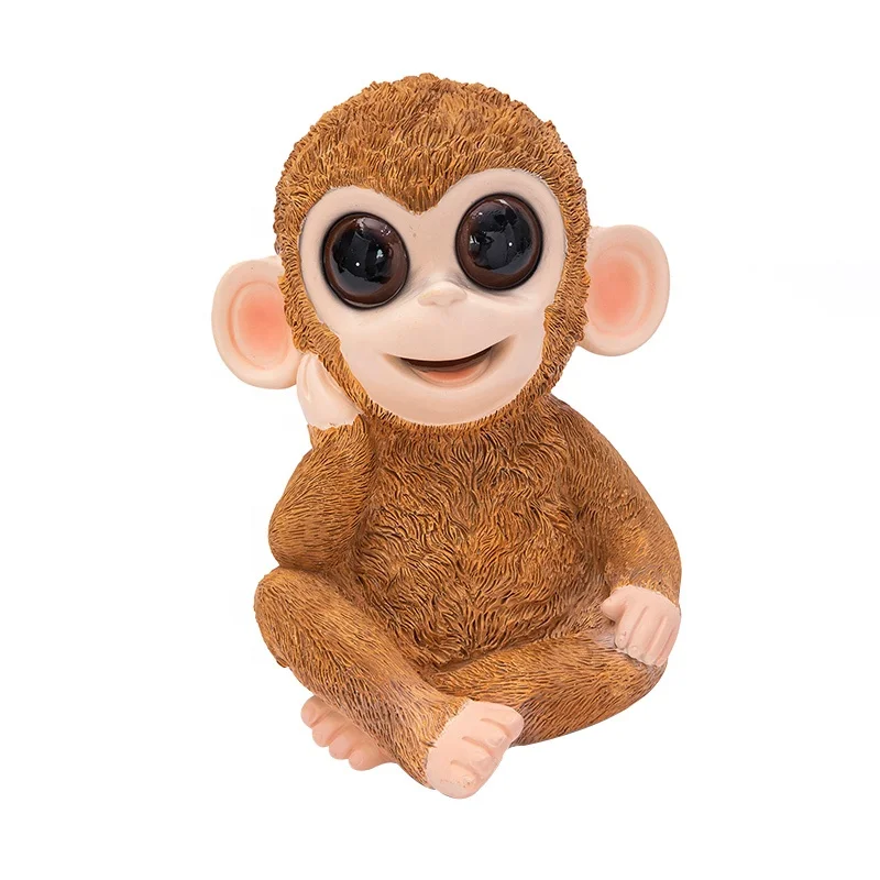 new arrival resin creative zodiac monkey coins saving box for kid toys
