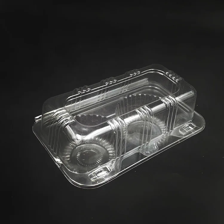 Most PP Blister Plastic Packaging Eggs Storage Tray Two Compartment Mini Cake Food