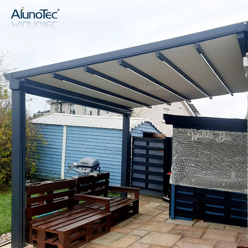 
Outdoor Opening Gazebo Automatic PVC Pergola Systems Metal Garage Patio Awning Retractable Roof 