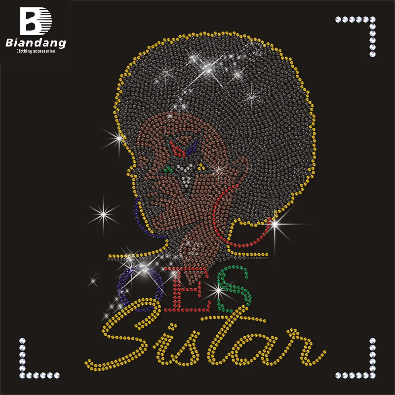 Top Selling OES Shiny Rhinestone Iron On Motif Custom Bling Rhinestone Heat Transfer Designs For Tees