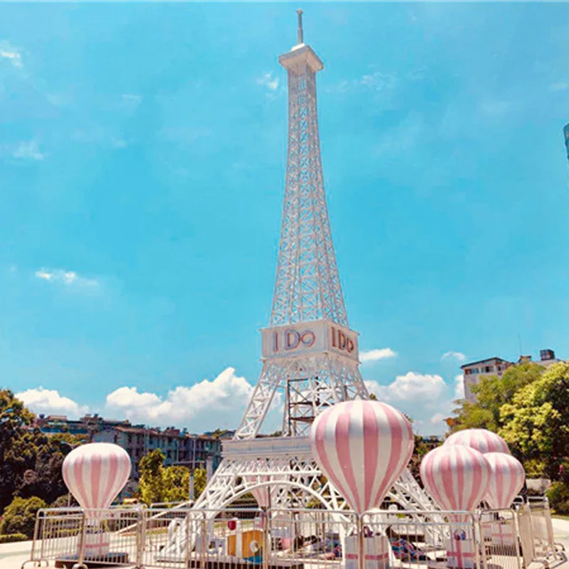 Outdoor metal large eiffel tower /  25m paris tower sculpture resort decoration