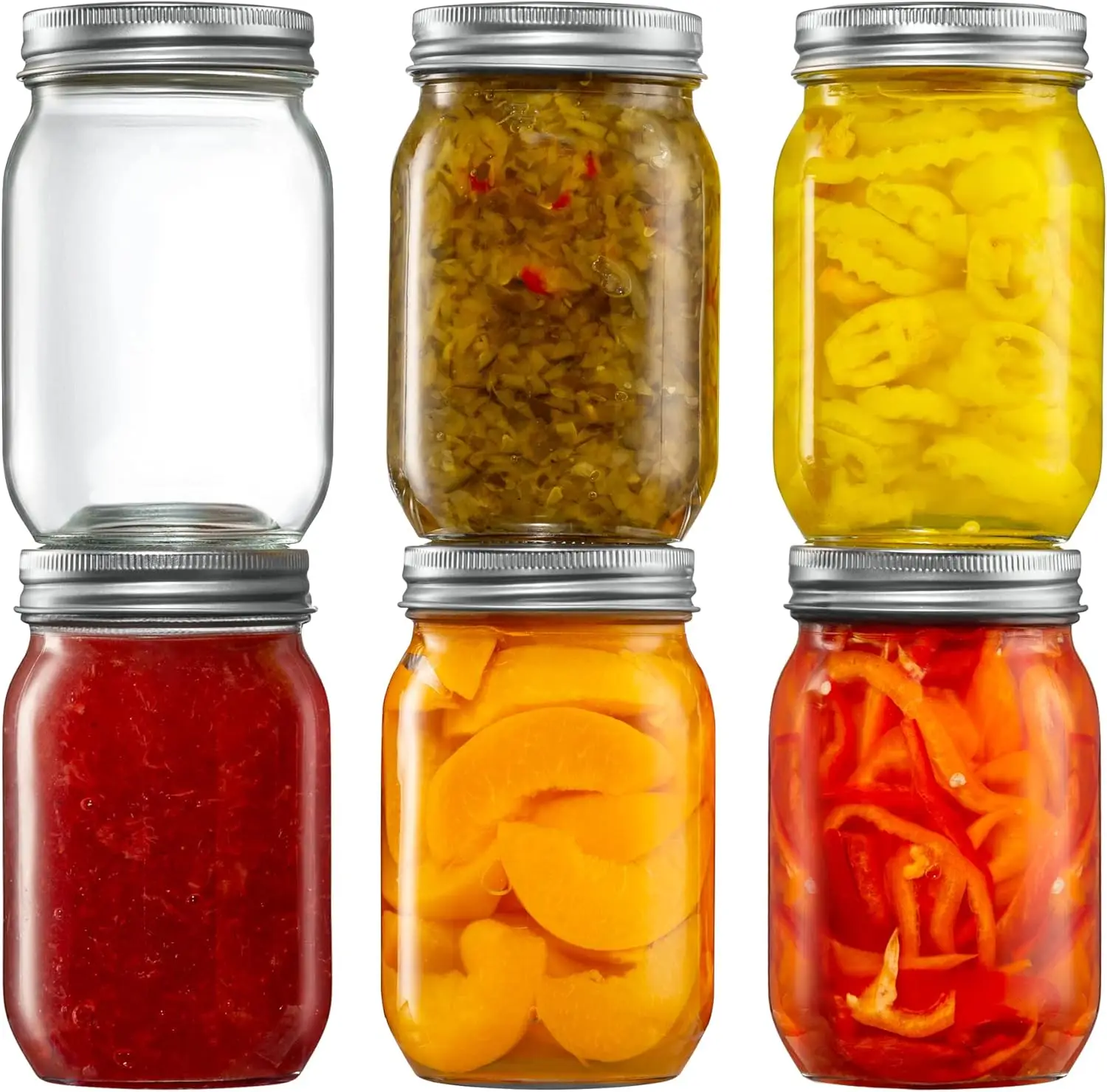 16oz 32oz 1000ml wide mouth square round shape glass mason jar with metal lid Wedding Favors Shower Favors DIY Spice Jars