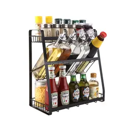 Kitchen Accessories 3-Tier Anti Skidding Kitchen Countertop Storage Rack
