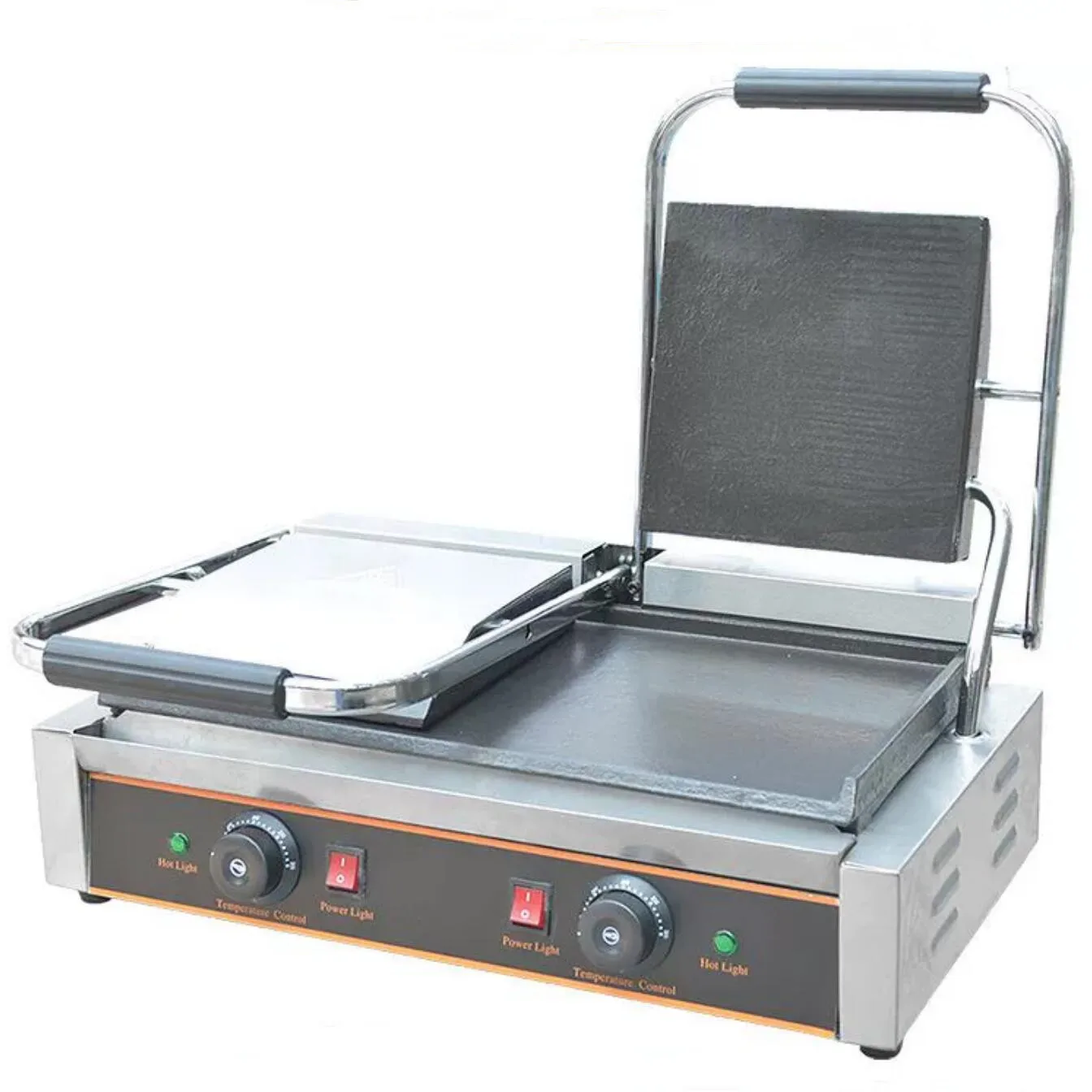 Nonstick Flat Contact Grill Press Double / Grill Panini Commercial