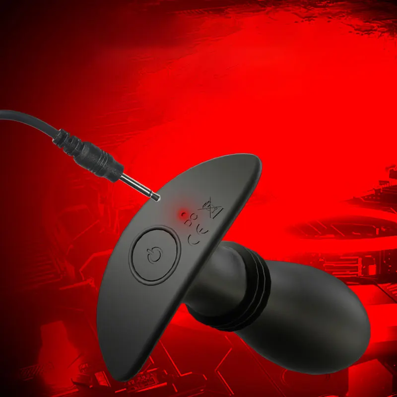 Hot sell anal vibrator with penis ring vibrating prostate massager thrusting butt plug vibrator for men women anal sex toys