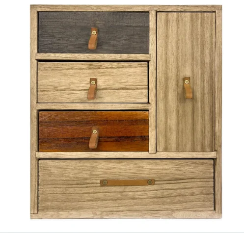 Лидер продаж, деревенская деревянная шкатулка для ювелирных изделий с коллекционным шкафом, серьгами, ожерелья, кольца, органайзер для солнцезащитных очков