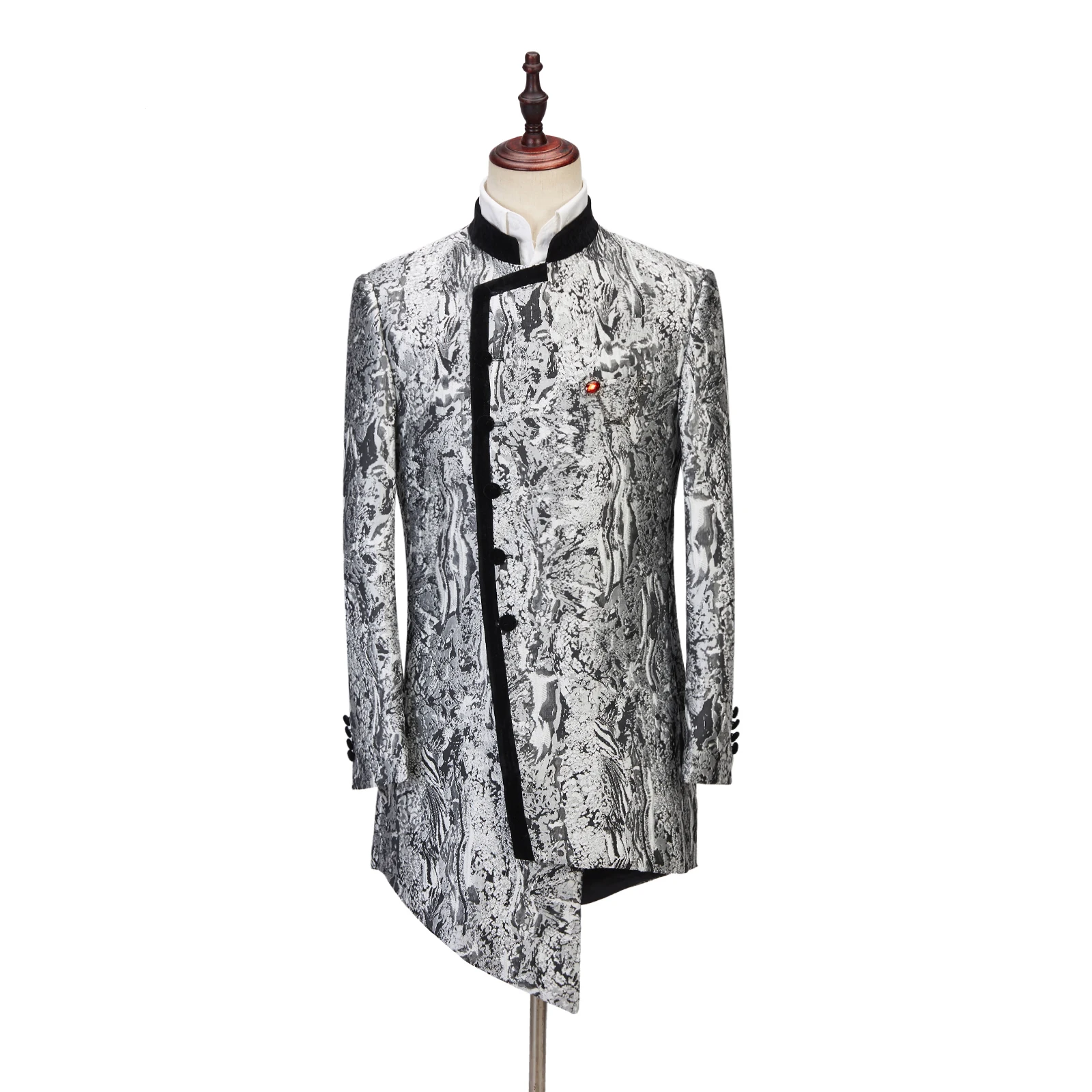 High quality hot selling V-neck wholesale formal tuxedo men 2 piece jump suit set