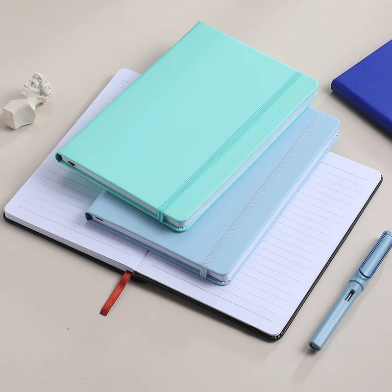 Wholesale Custom Printed A5 Elastic Strap Pu Journal Diary Notebook Journal Leather Cover Travelers Journal Notebook
