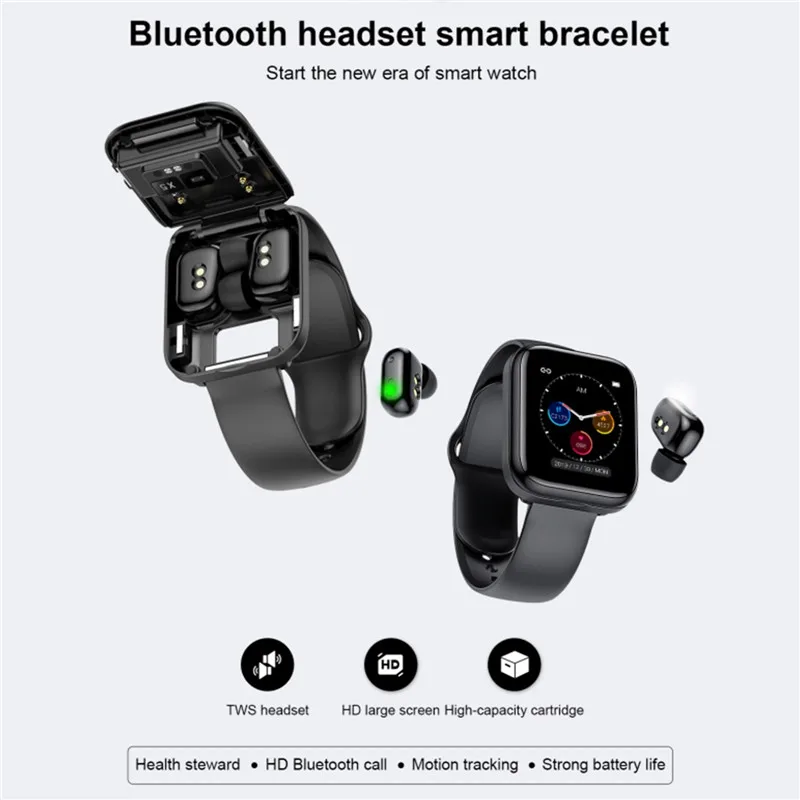Amazon Best Seller X5 Smart Watch Bluetooth Earphones Waterproof 2 in 1 Smart Watch With Earbuds