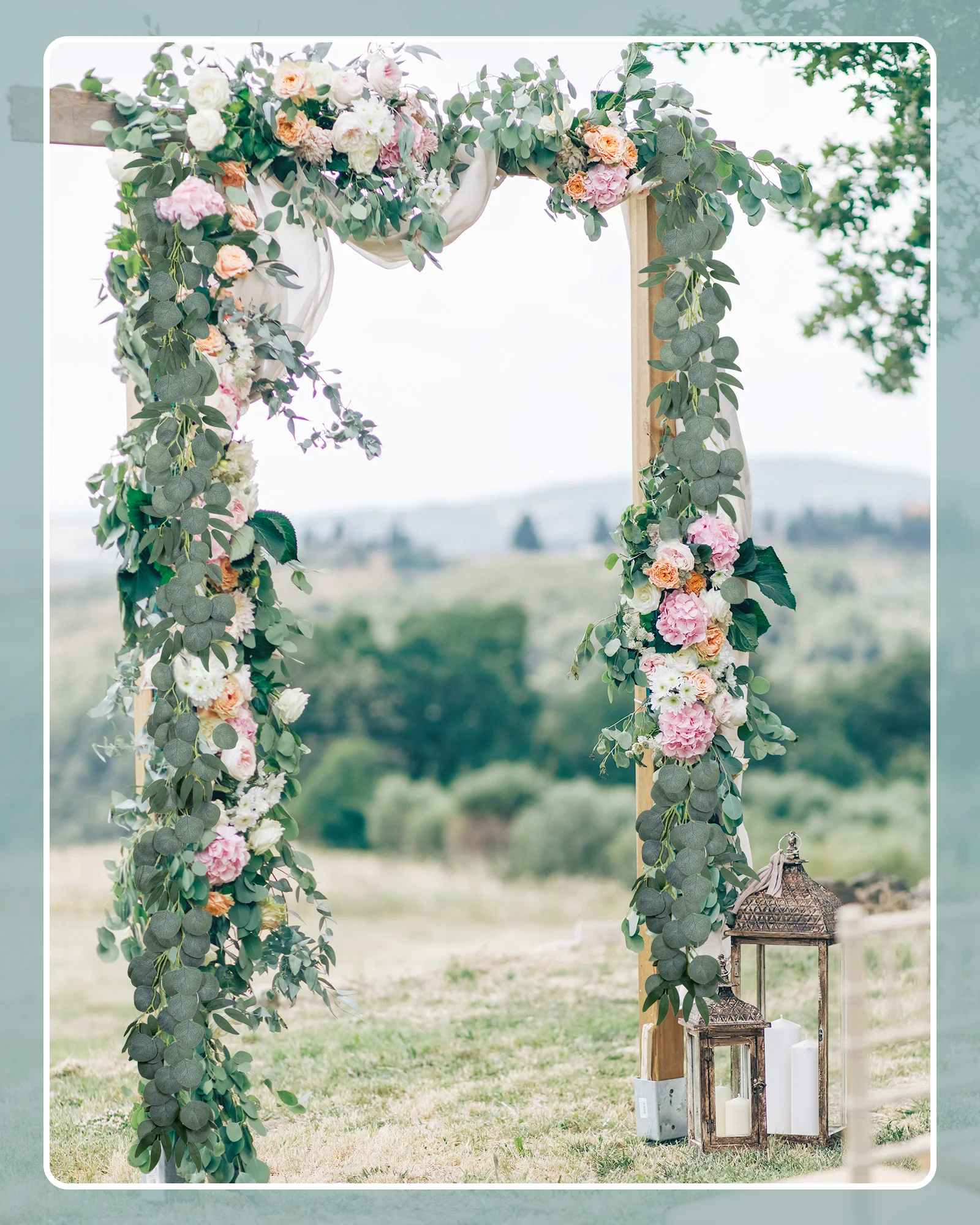 JACKYLED Willow Leaves Eucalyptus Garland Indoor Outdoor Christmas decorative LED RGB fairy String Light