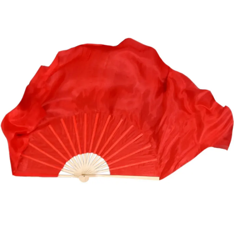 Winged Sirenny Double Silk Belly Dance Short Silk Fan Veil