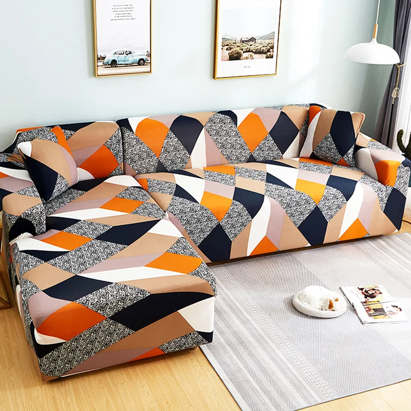 Easy Fit Printed Sofa Couch Cover High Stretch Furniture Protector Universal Sofa Slipcover stretch elastic sofa cover 3 seater