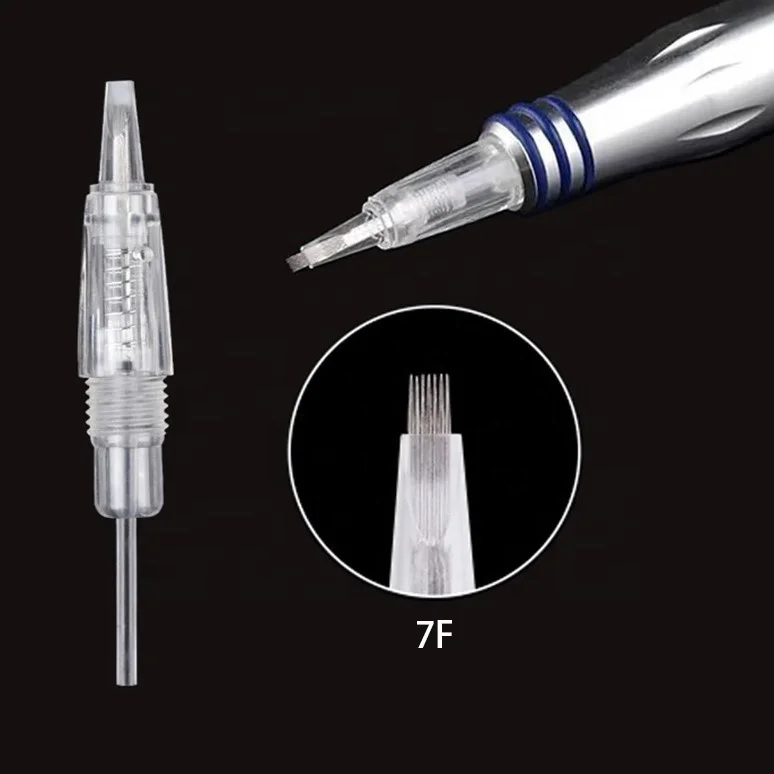 Charmant Disposable Eyebrow Microblading Tattoo Machine Needles 1P/1R/3P/3R/5R/5F/7F Permanent Makeup Cartridges Tattoo Supplies