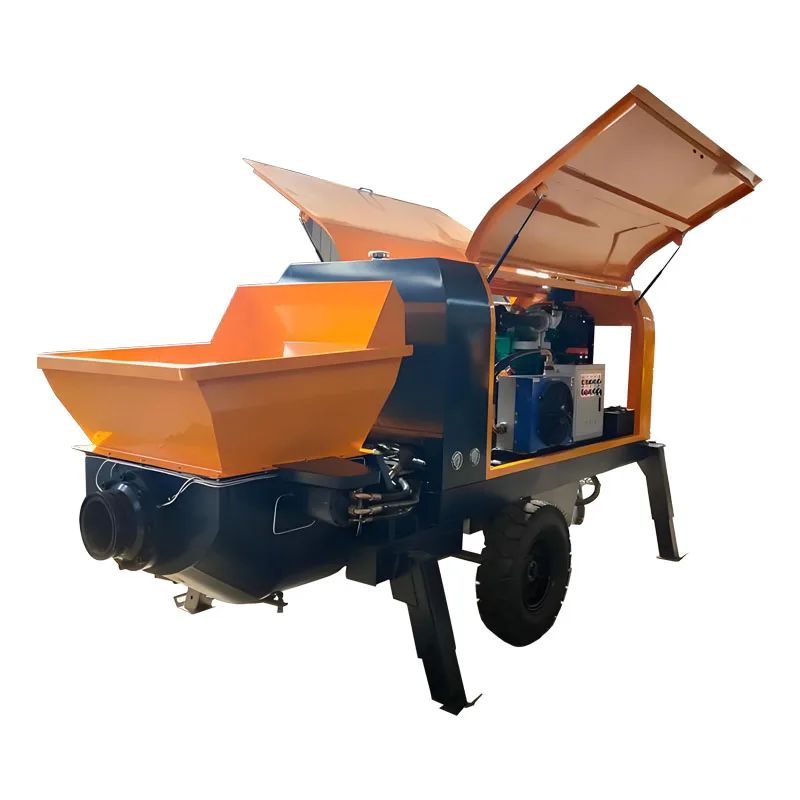 Trailer Mounted Pumps Hb47V Concrete Pump Truck Hydraulic Schwing Diesel Concrete Pump Deutz Dn175 Concrete Pump Clamp