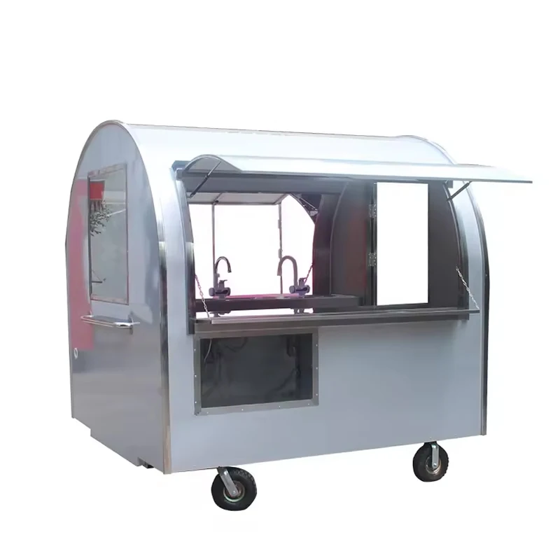 JX-FR220WA Most popular street food truck kiosk cart / mobile juice bar fruit coconut cart kiosk