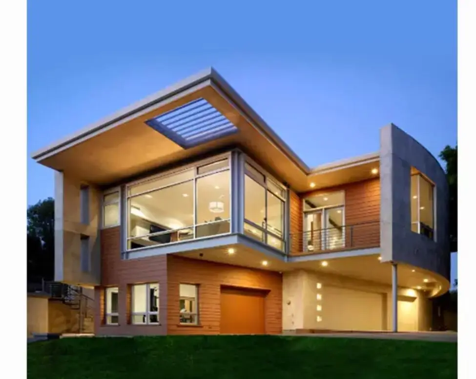 Luxury modern design Steel structure villa 5 bedroom prefab house