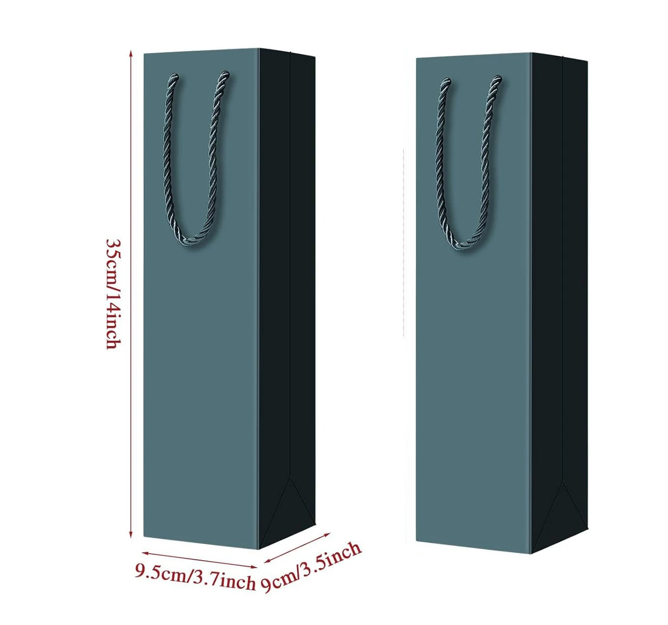 Custom Logo Printing Kraft Paper Bag Foldable Recyclable Green Gift Packaging Luxury Champagne Durable Shopping Paper Wine Bag