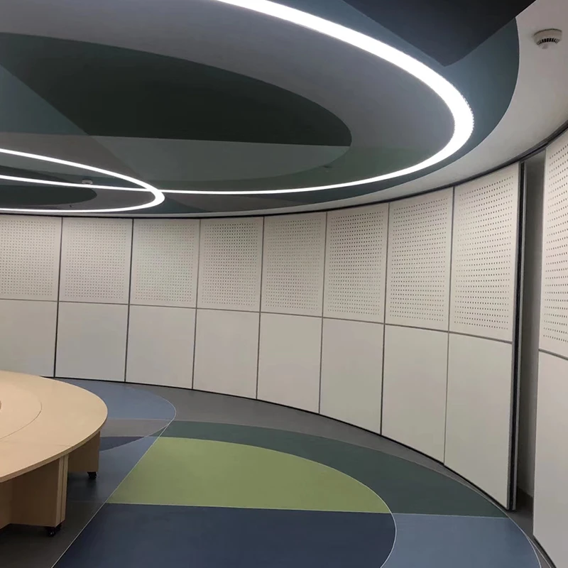 Movable partition wall arc sliding partition wall curved office wall partition system