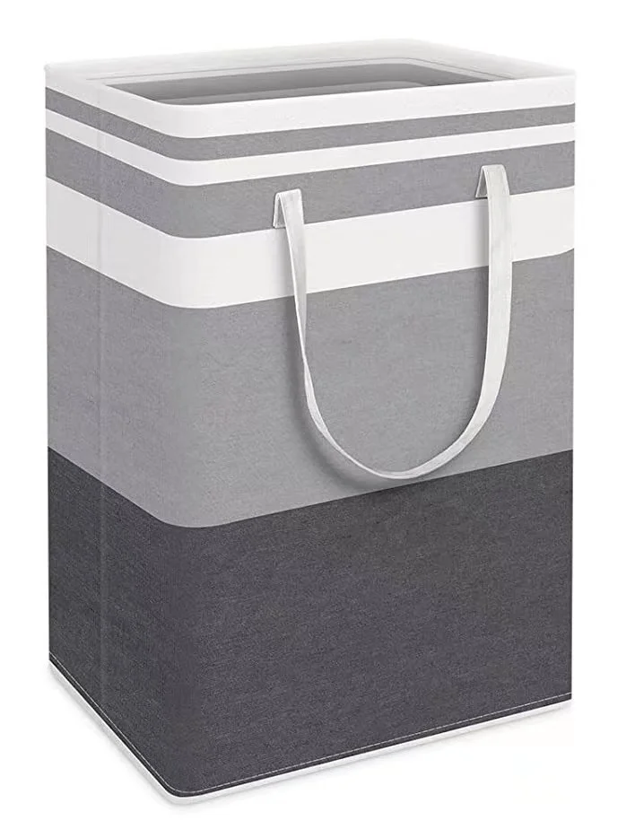 Wholesale Durable waterproof Oxford Fabric Portable Collapsible Folding Clothes Bin Hamper Large Laundry Basket with Grip