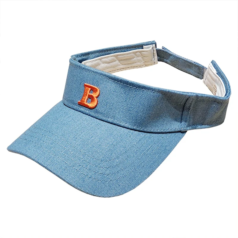 Wholesale Cowboy Cotton Visor Caps with 3D Embroidered Hat and Cap